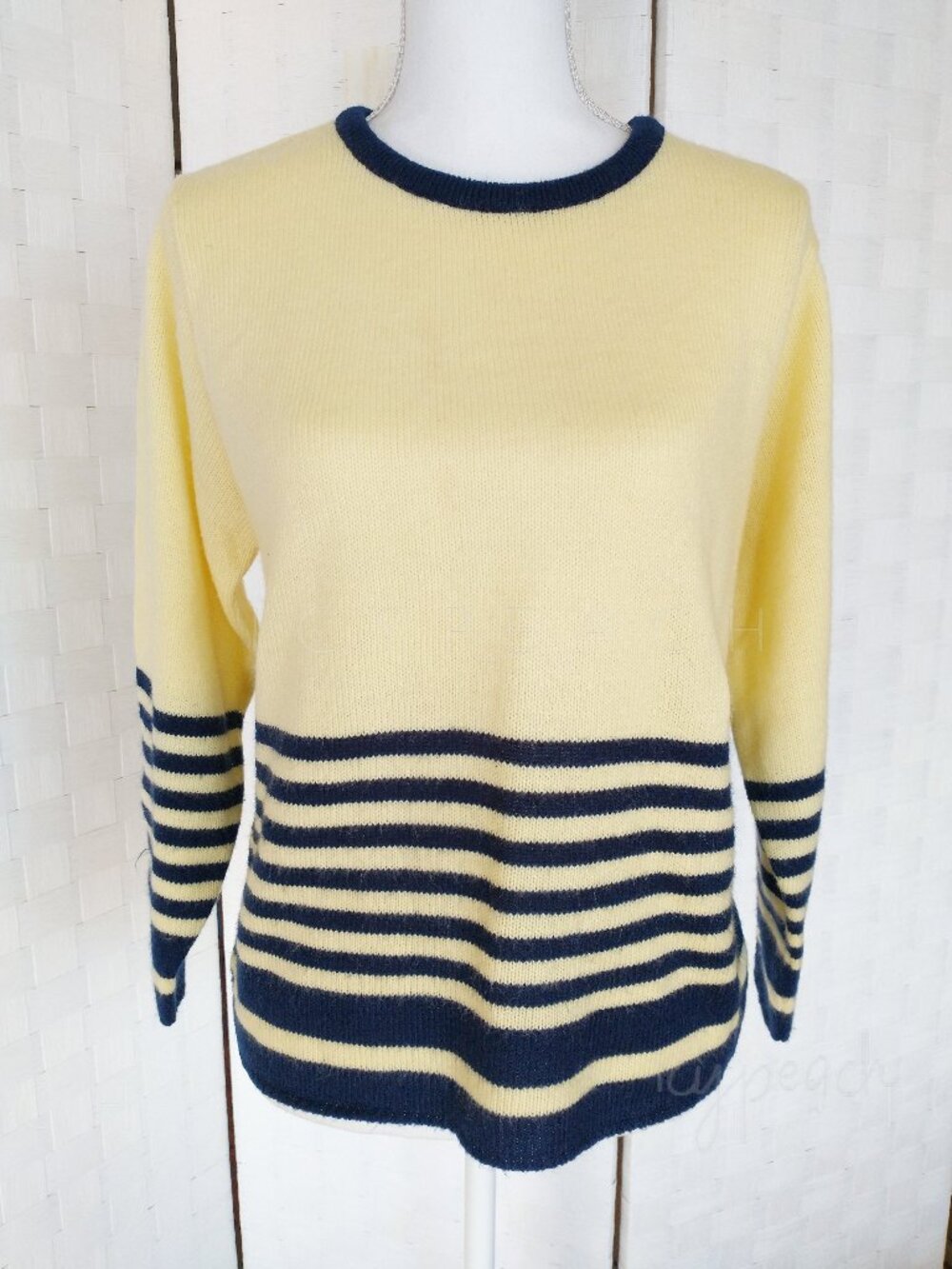 Willow Ridge Sweater Petite Small Vintage 90s Nautical Preppy Lagenlook Coastal